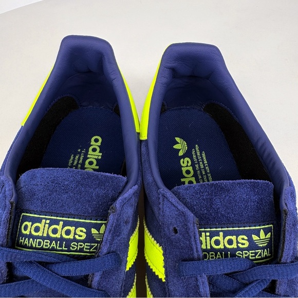 Adidas HANDBALL SPEZIAL blue yellow Gum MEN ADIDAS Men’s Handball Spezial Suede Sneakers Victory Blue/Yellow 9.5